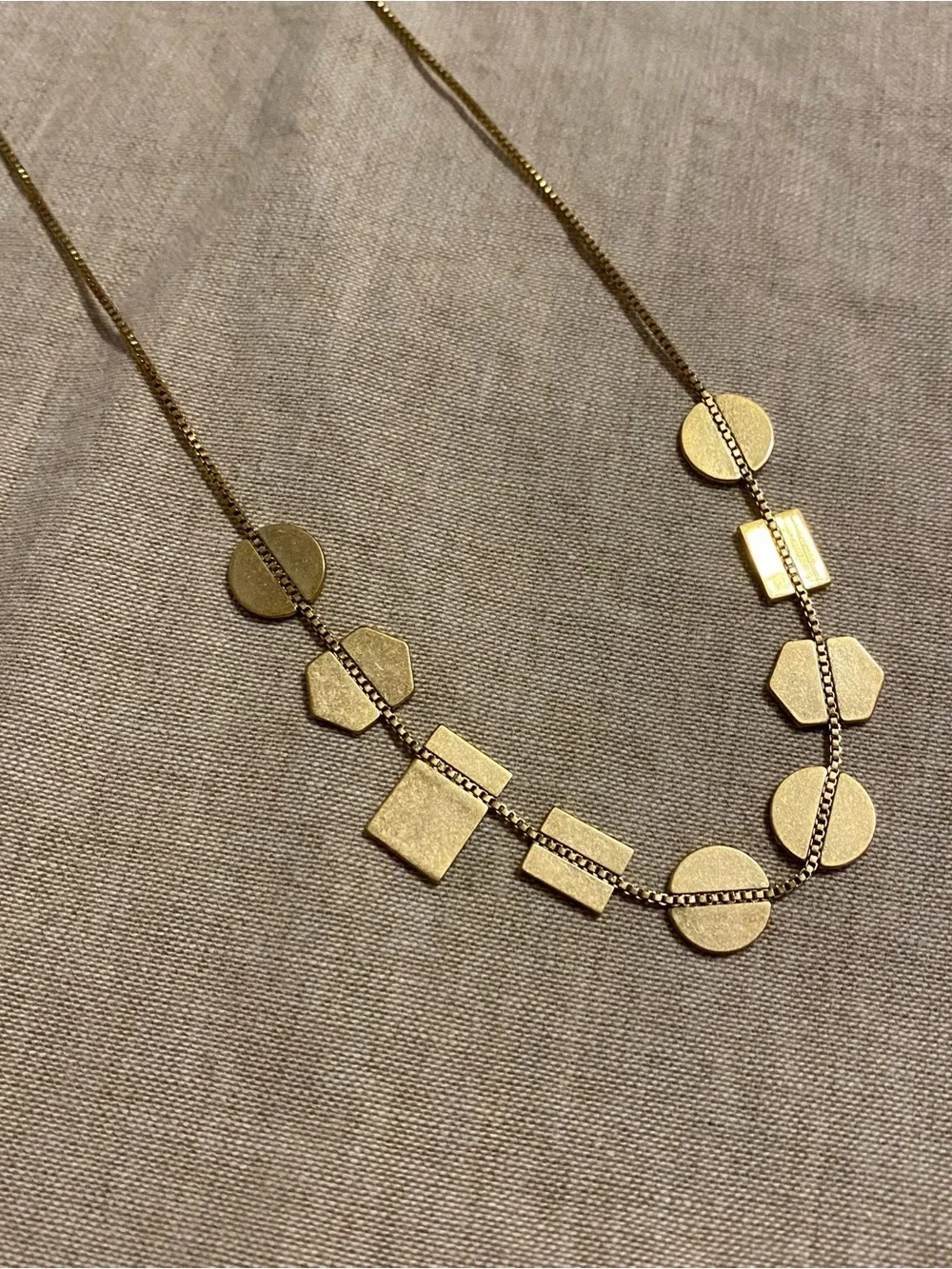 Madewell Gold Geometric Adjustable Necklace - Picture 2 of 2